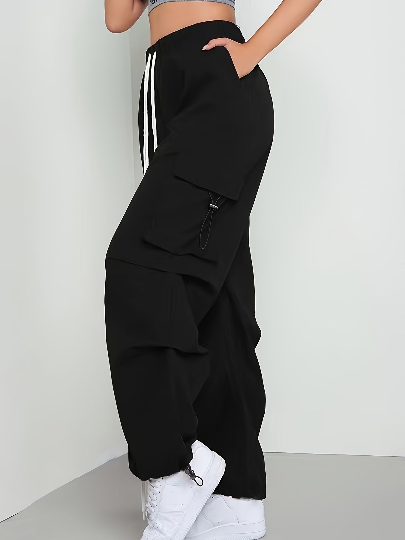 Bordeauxrote Cargo Chinohose - Sophie