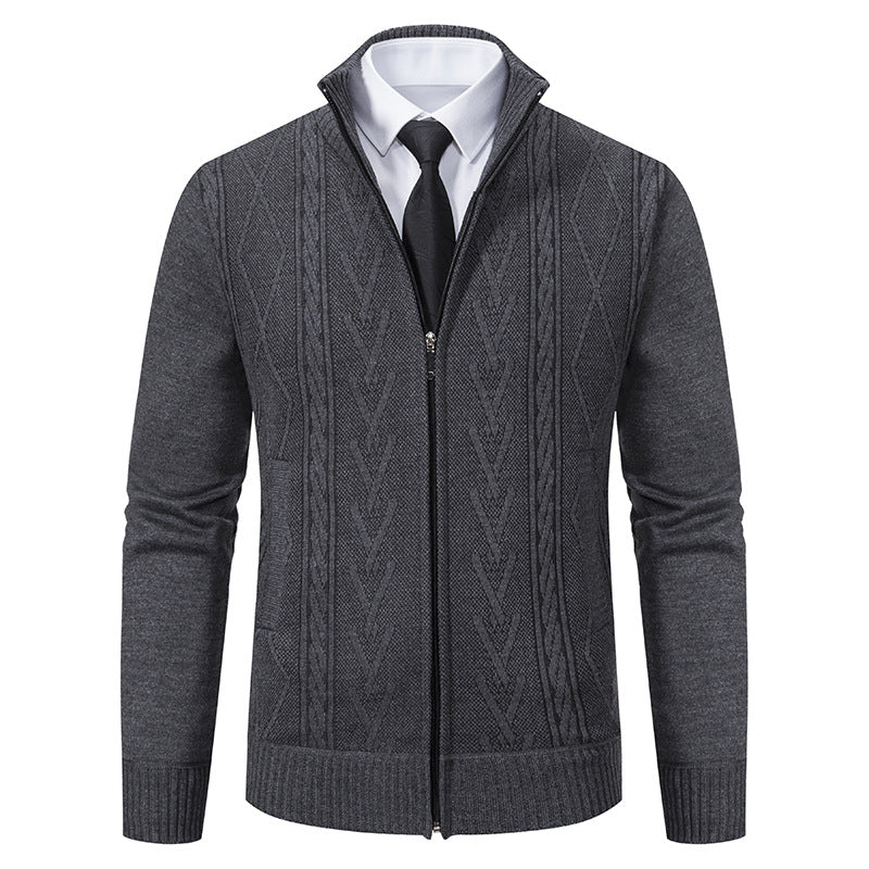 Elegante strickjacke mit reißverschluss von stafford – herren