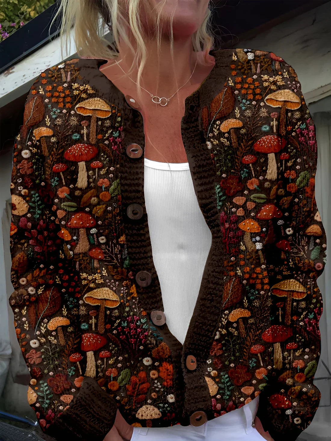 Kandace strickjacke mit blumenmuster – damen