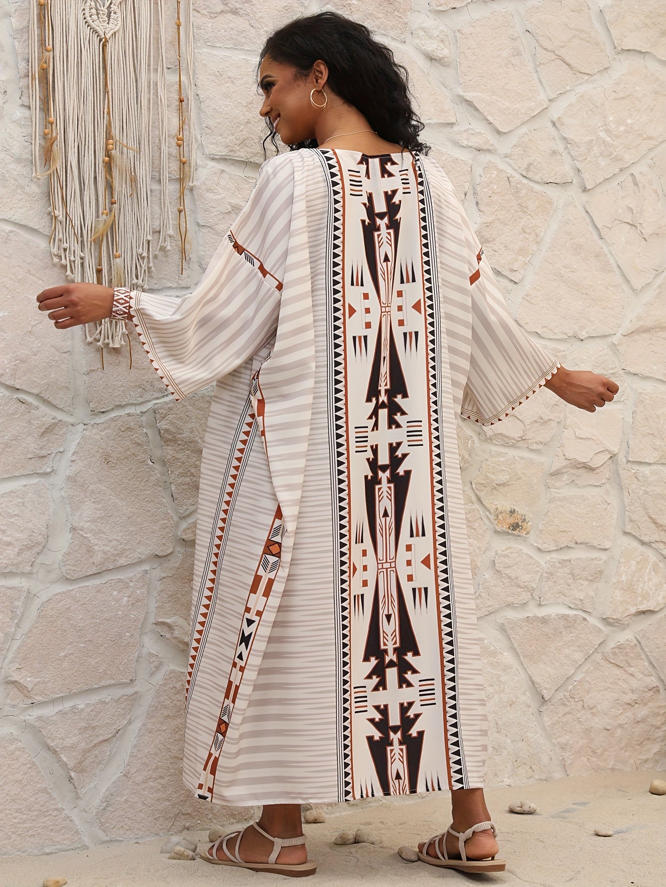 Weißes Boho-Kimono - Leila