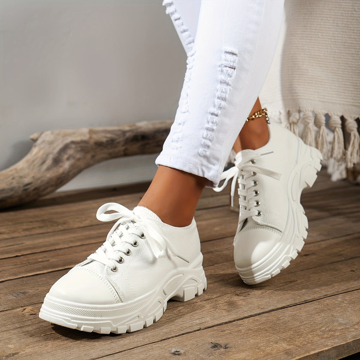 Beige Trend Sneaker - Lara