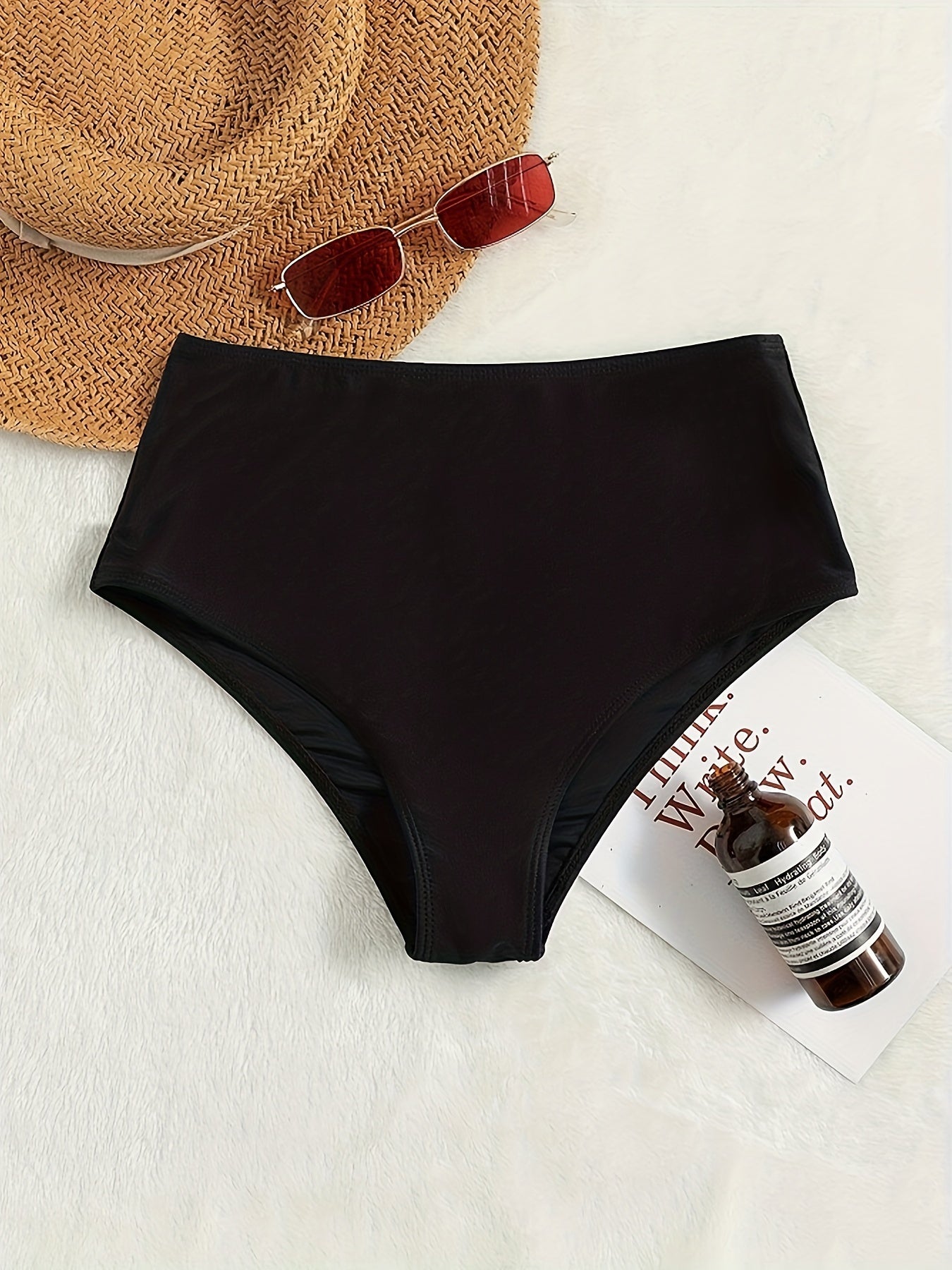 Schwarze High-Waist-Bikinihose - Mila