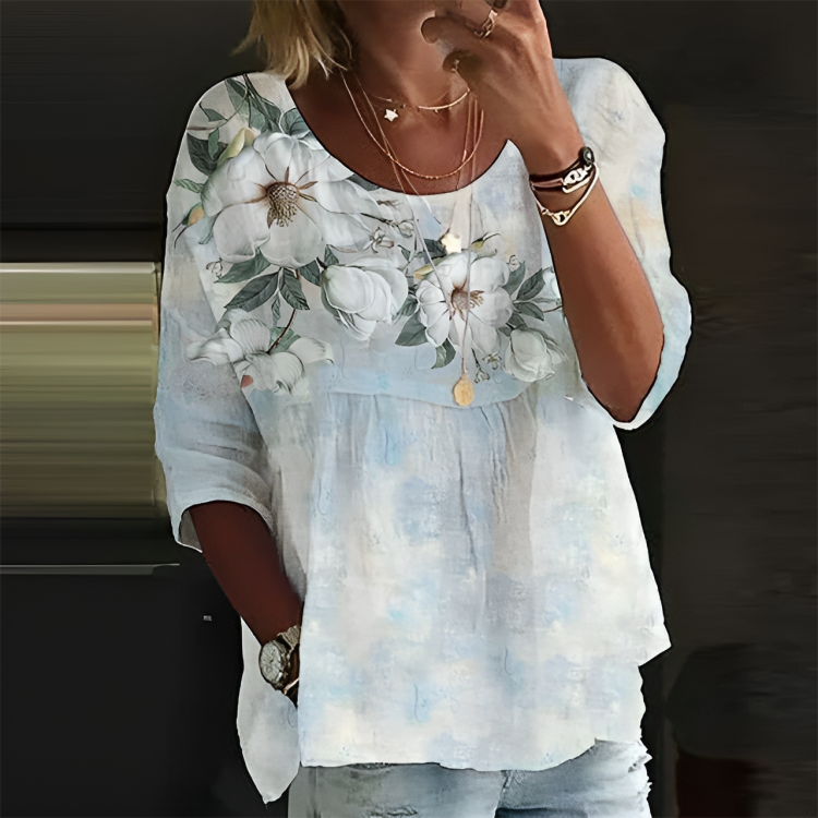 Schwarzes Shirt mit Spitzenärmeln - Lara