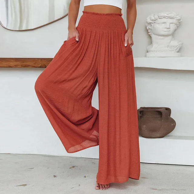 Schwarze Weite Hosen - Mia