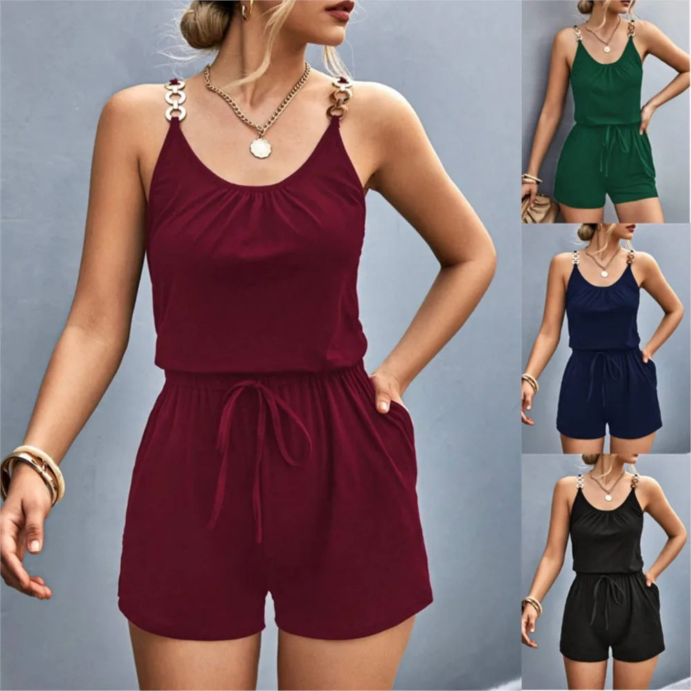 Burgunder Sommer-Playsuit - Laura