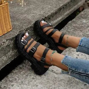 Cremeweiße Urban-Sandalen - Julia