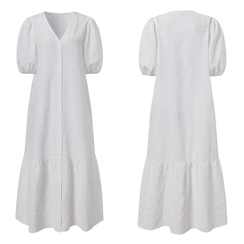 Luisa - Sonnengelbes Midi-Sommerkleid