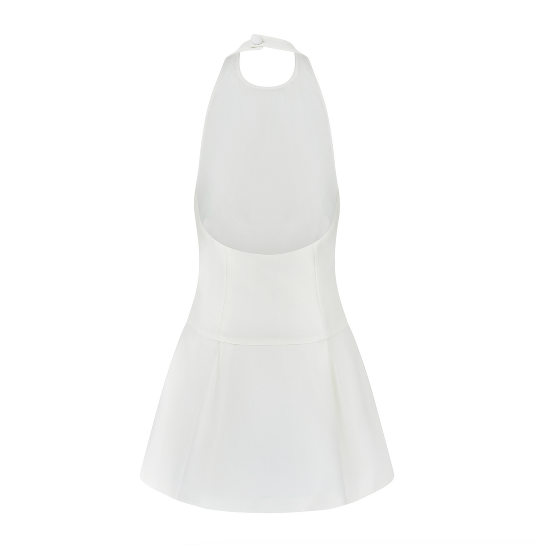 Sasha | the ultimate muse white mini dress with drop hem