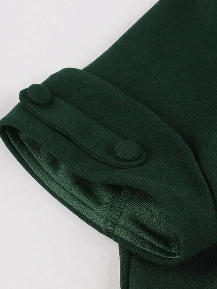 Eva - schwarzes v-ausschnitt wickelkleid