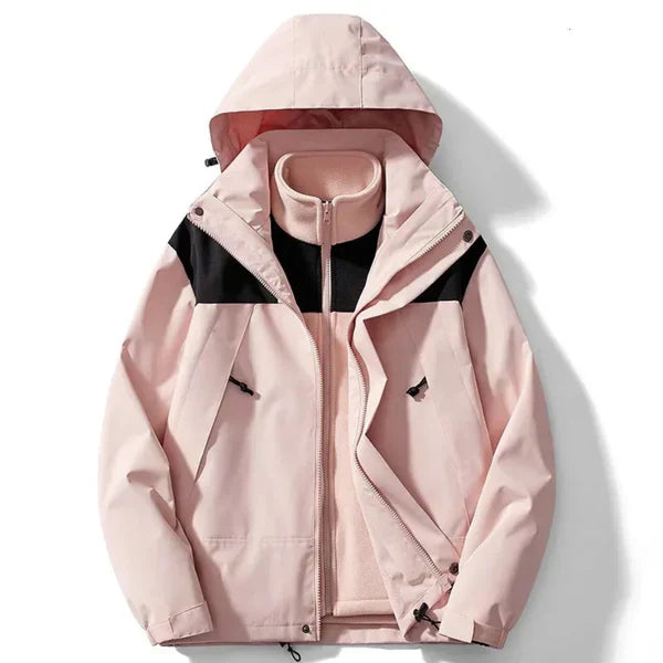 Unisex-wintermantel mit kapuze und fleece – unisex