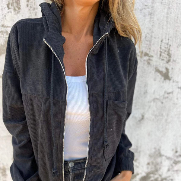 Damen-kapuzenjacke mit reißverschluss – damen