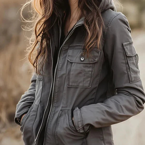 Utility-parka-schneejacke für damen mit kapuze - damen