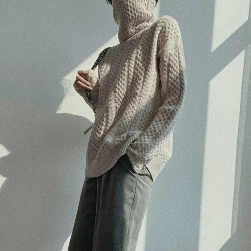 Damen-rollkragenpullover aus wolle, kuschelig für den winter – damen