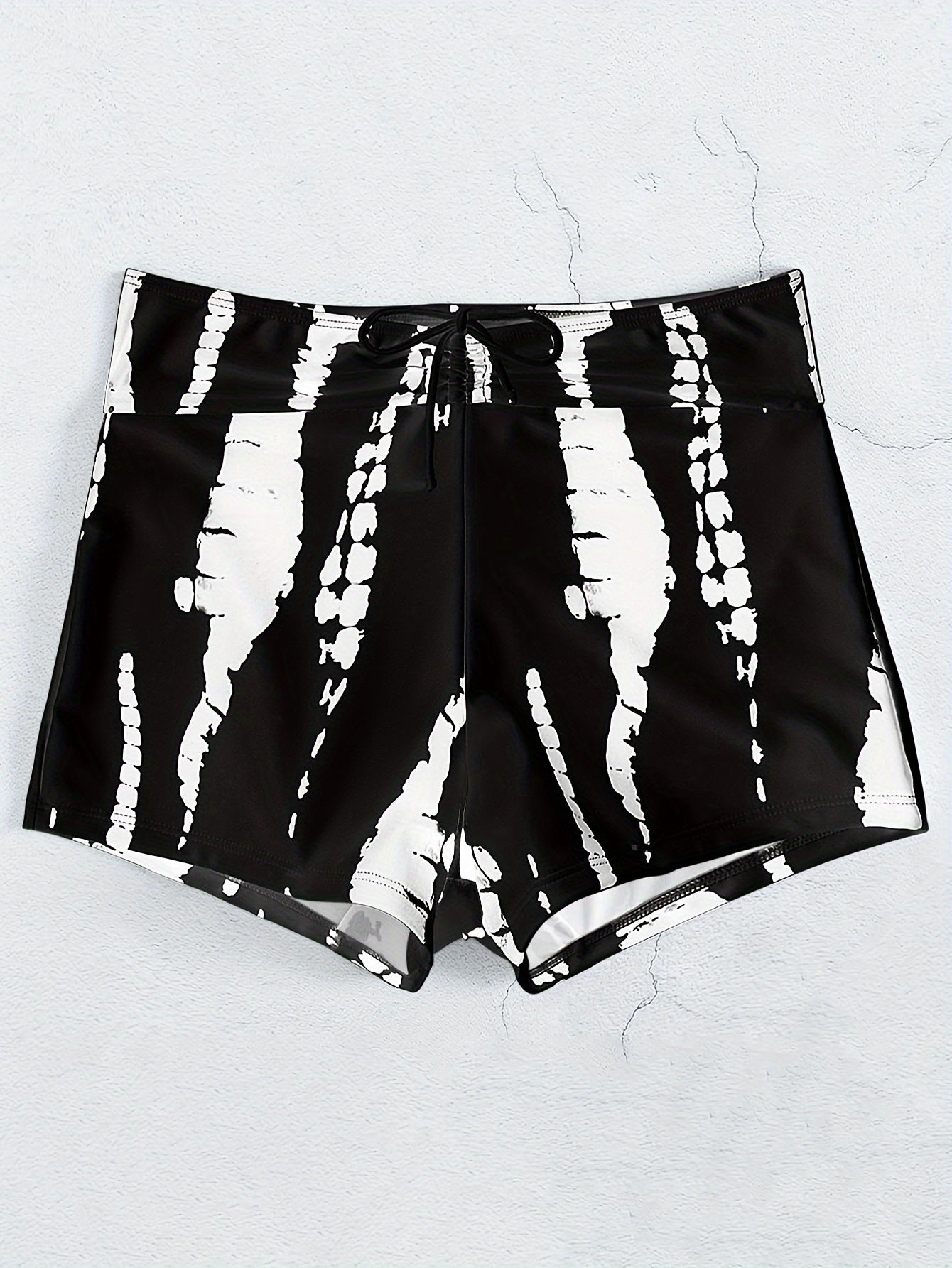 Weiße High-Waist Badeshorts - Jana