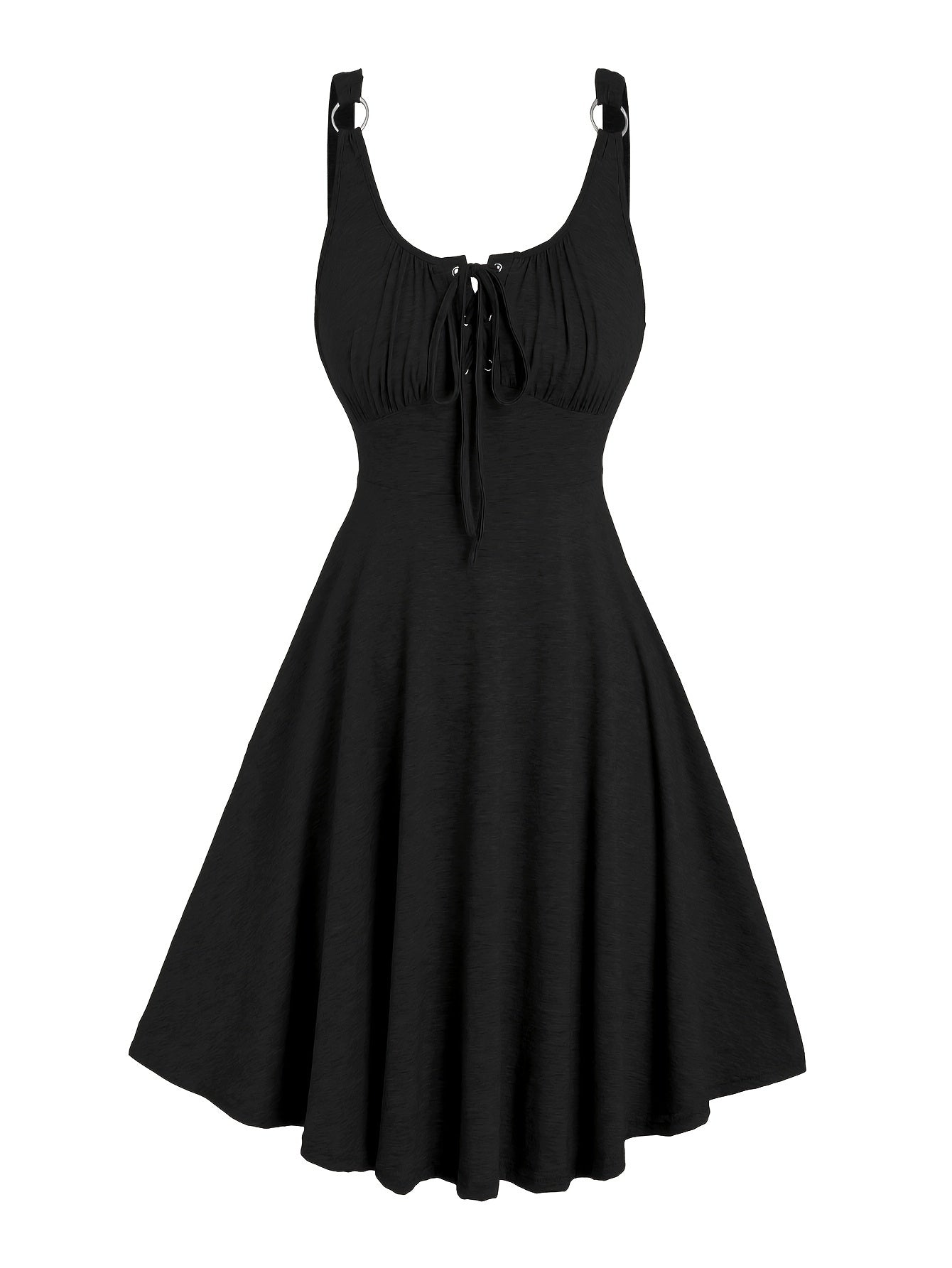 Olivgrünes Sommerkleid mit Kordelzug - Lisa