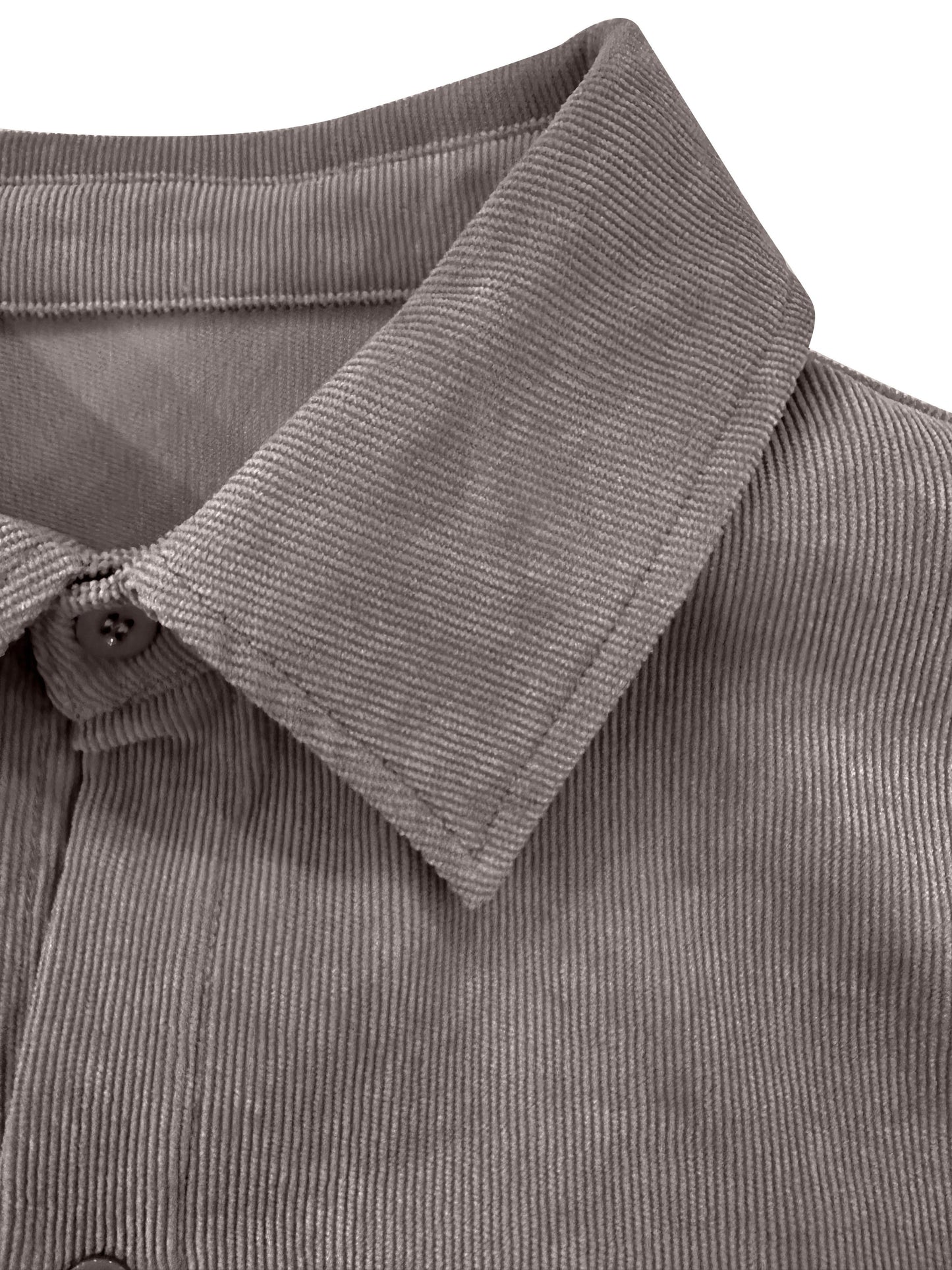 Graue Cordjacke mit Knopfleiste - Ella