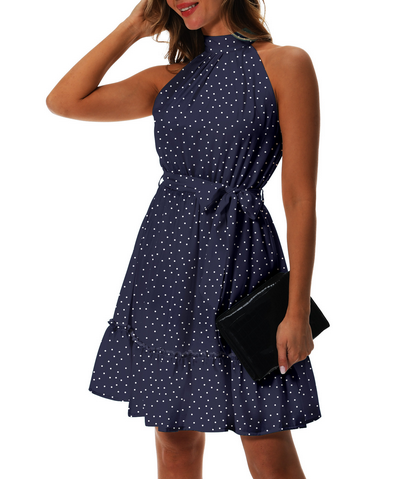 Grünes Sommerkleid mit Pünktchenmuster - Lea