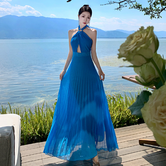 Himmelblaues Abendkleid - Mia