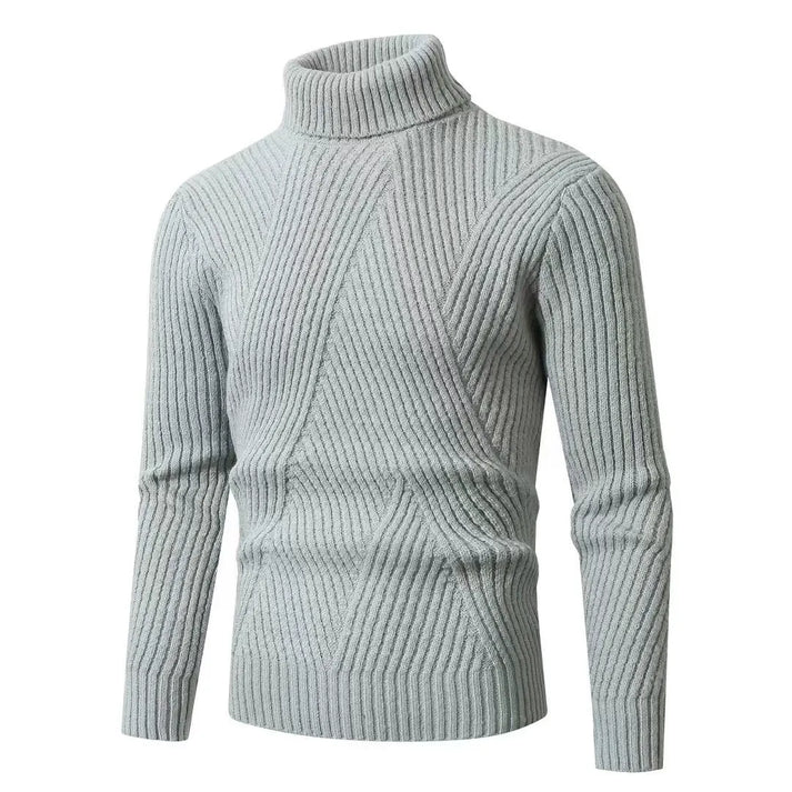 Anders – slim Fit rollkragenpullover aus gerippter wolle
