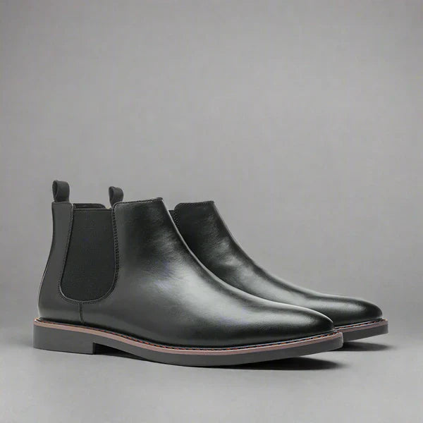 Herren-chelsea-boots aus leder zum hineinschlüpfen, elegant und leger – herren