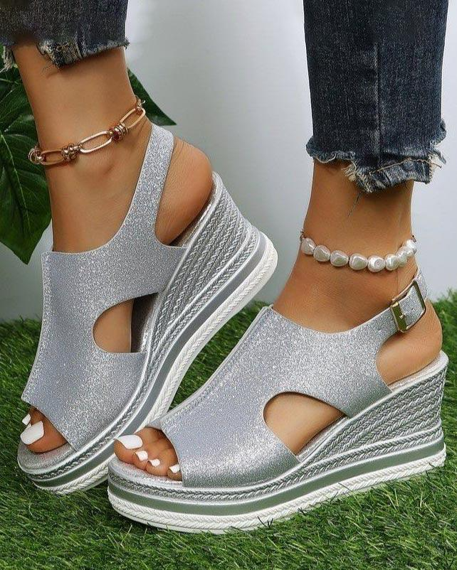 Funkelnde Plateau-Sandalen | Stilvoll & Ergonomisch