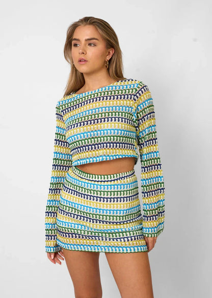 Giada ensemble crop-top & minirock – damen