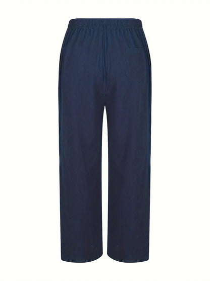 Gerade geschnittene hose mit elastischem bund – herren