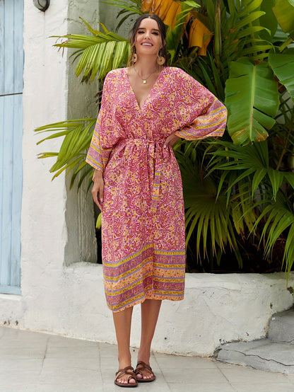 Rosa Kimono mit Gürtel - Lena