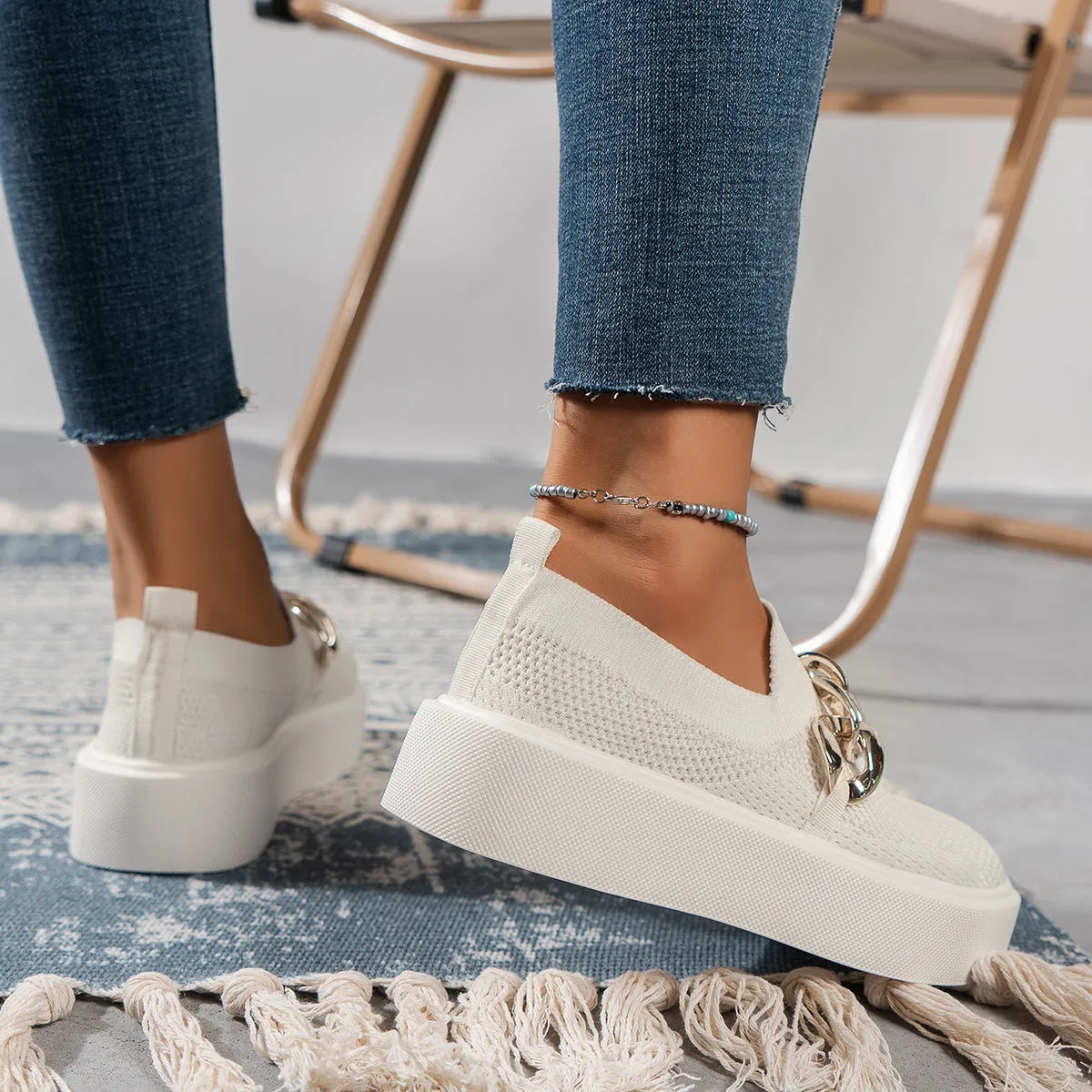 Lena - Bequeme Beige Loafers