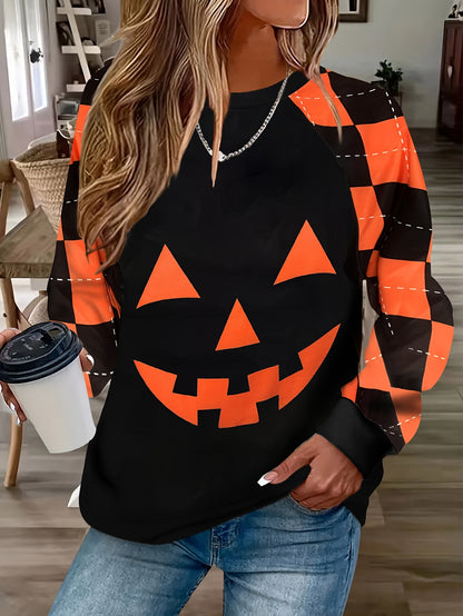 Halloween Druck Rundhals-Sweatshirt