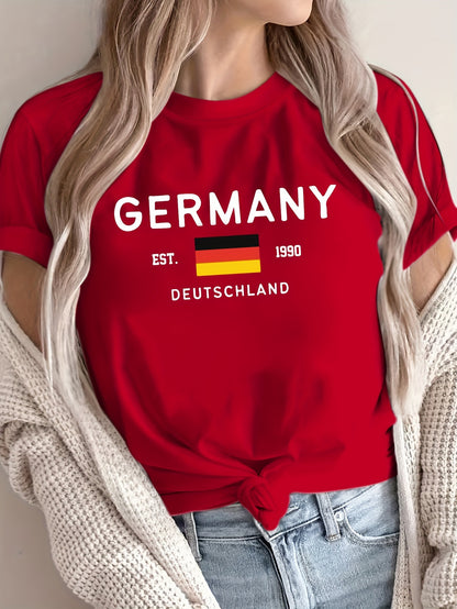 Deutschland Print T-Shirt - Lena
