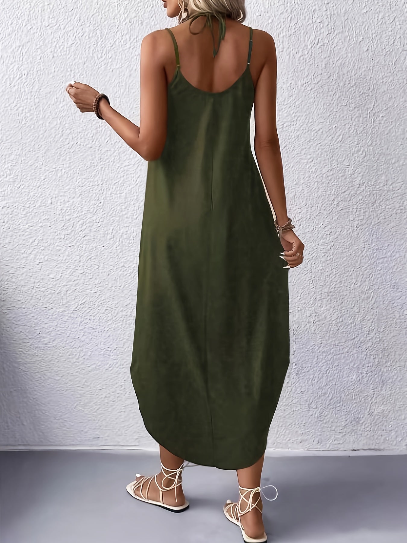 Armeegrün Cami Sommerkleid - Eva