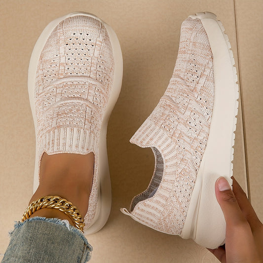 Beige Strick Sneaker - Mila