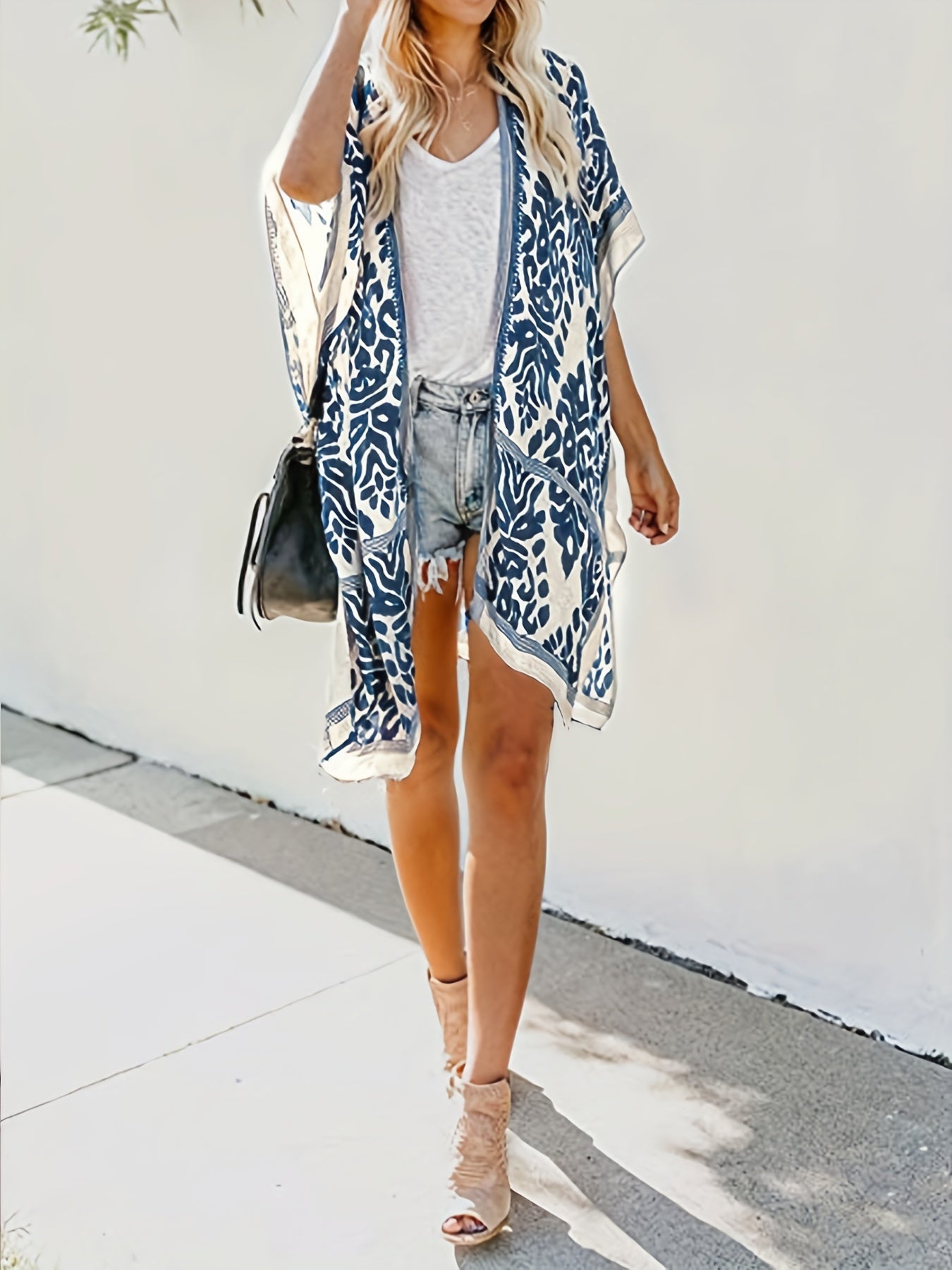 Blau-Weißes Kimono - Isabel