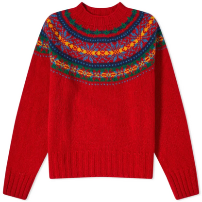 Gestreifter Vintage-Pullover Rot - Clara