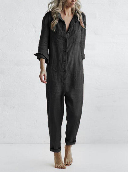 Charlotte - Olivgrüner Utility-Jumpsuit