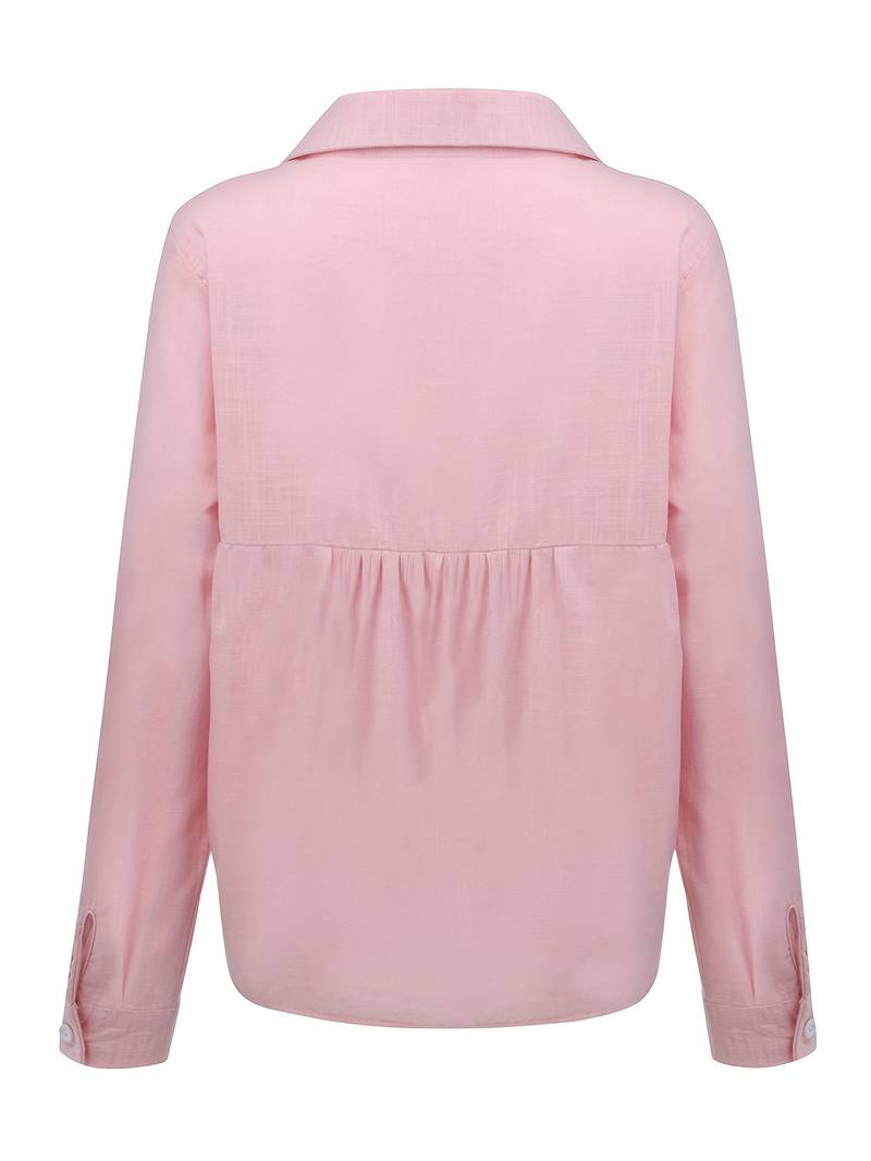 Weiße Leinen shirt - Amelia