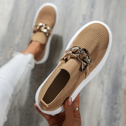 Lena - Bequeme Beige Loafers