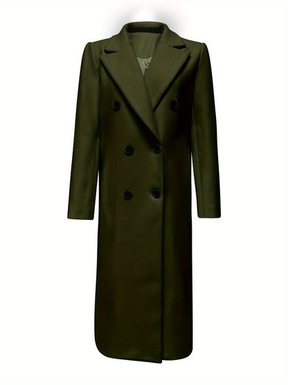 Eleganter Zweireihiger Mantel mit Reverskragen