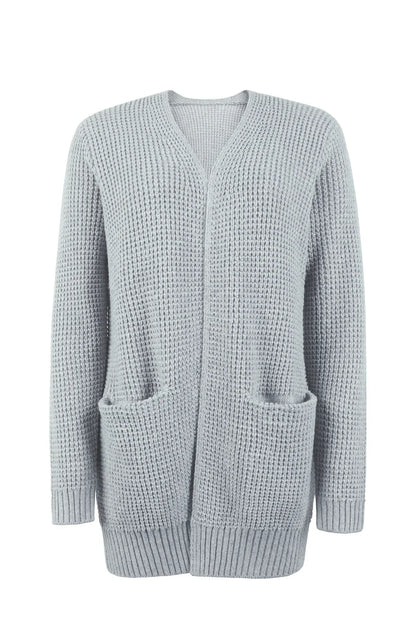 Grauer Strick-Cardigan - Mila