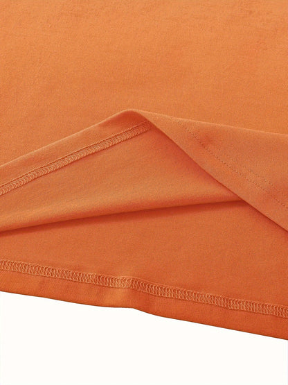 Kürbisgesicht T-Shirt, Casual Kurzarm Oberteil mit Rundhals