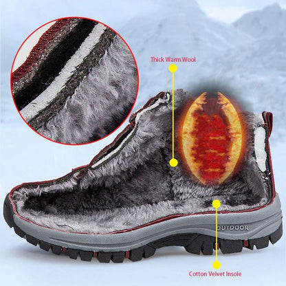 Damen Wasserdichte Orthopädische Schneeschuhe mit Warmem Futter