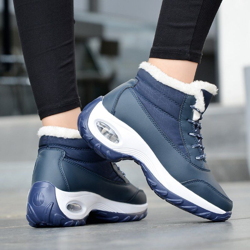 Damen Wasserdichte Schneestiefel mit Warmfutter