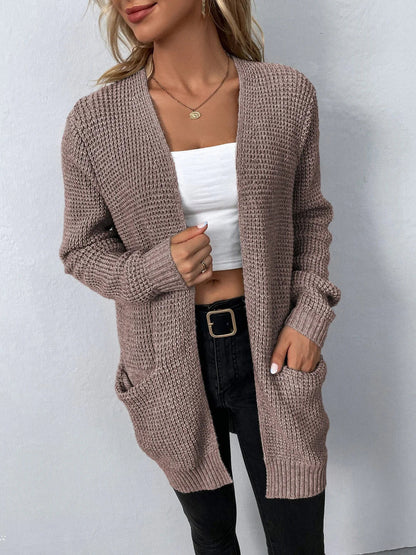 Grauer Strick-Cardigan - Mila