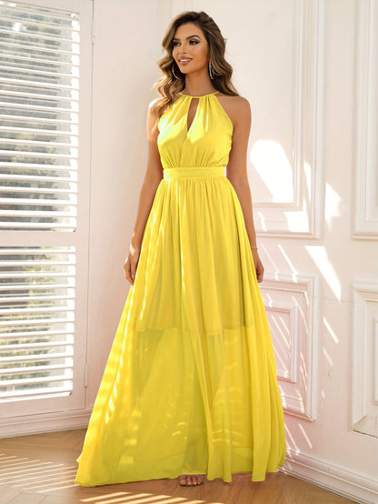 Gelbes sommer maxikleid - sophia