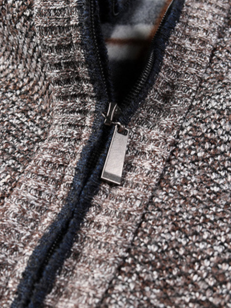 Silberner Zip-Up Pullover - Noah