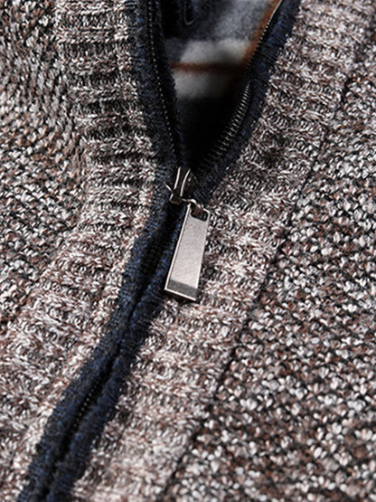 Silberner Zip-Up Pullover - Noah