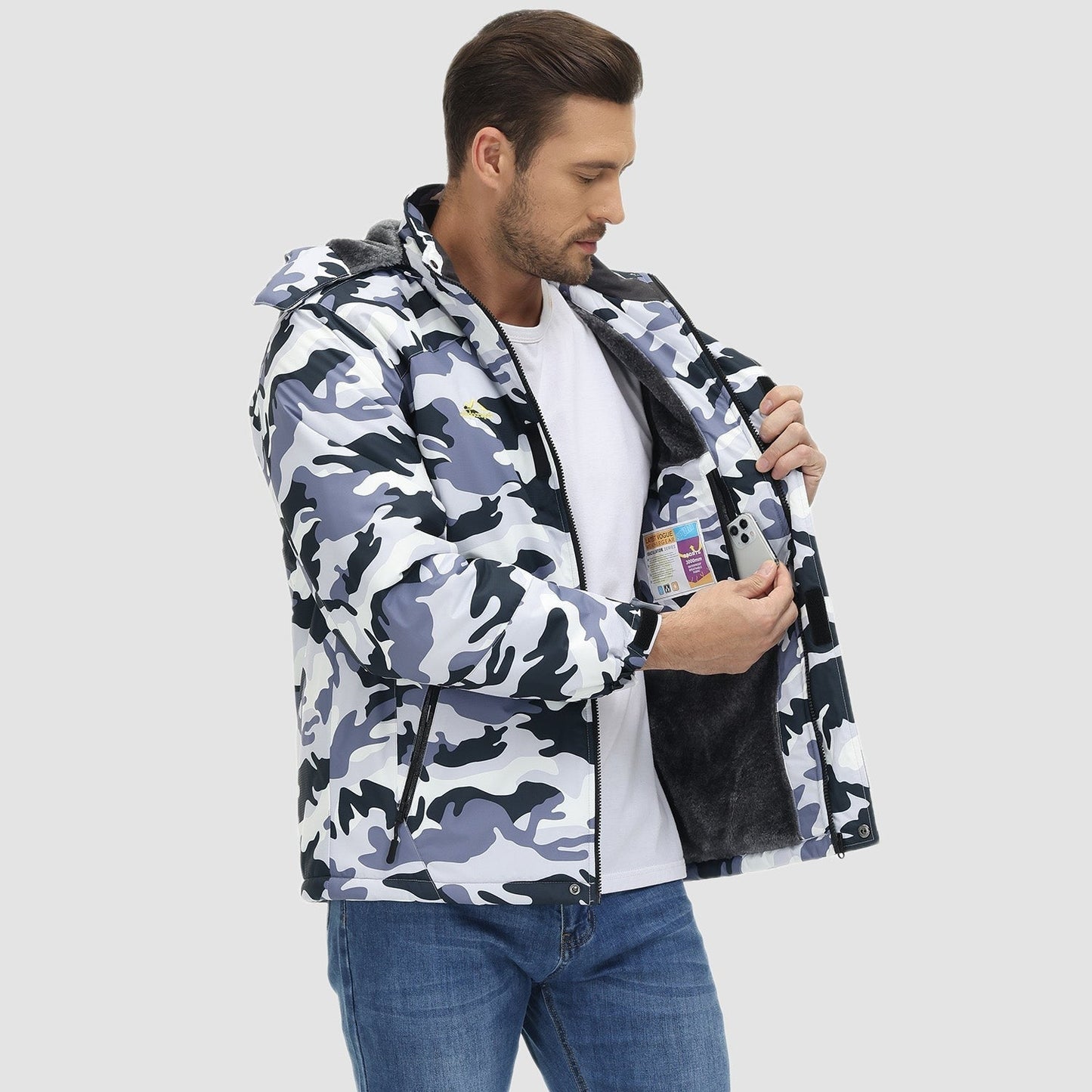 Arctic shield outdoorjacke orange grau - max