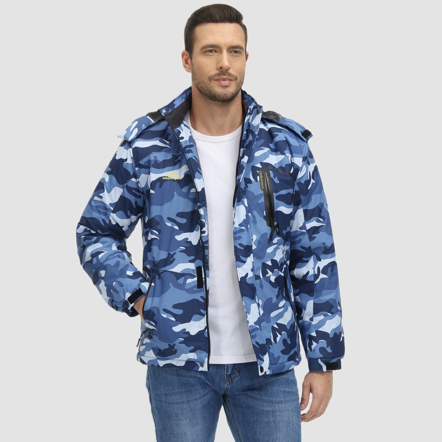 Arctic shield outdoorjacke orange grau - max