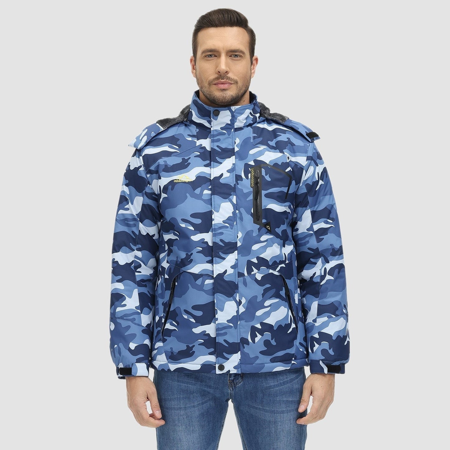 Arctic shield outdoorjacke orange grau - max